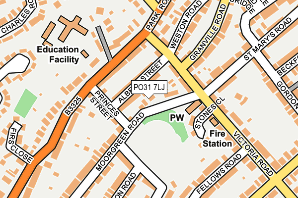 PO31 7LJ map - OS OpenMap – Local (Ordnance Survey)