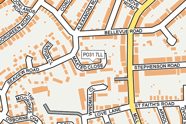 PO31 7LL map - OS OpenMap – Local (Ordnance Survey)