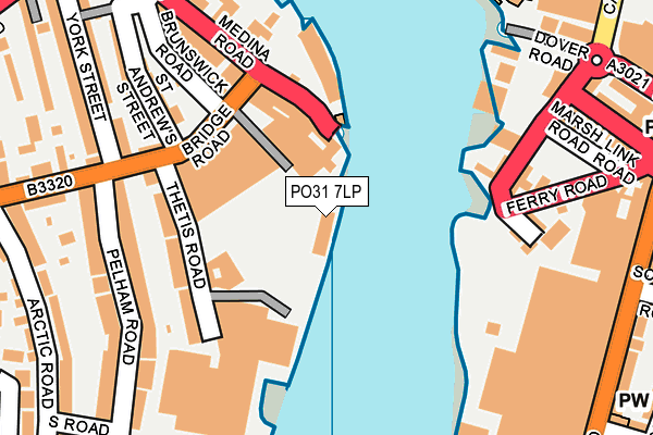 PO31 7LP map - OS OpenMap – Local (Ordnance Survey)