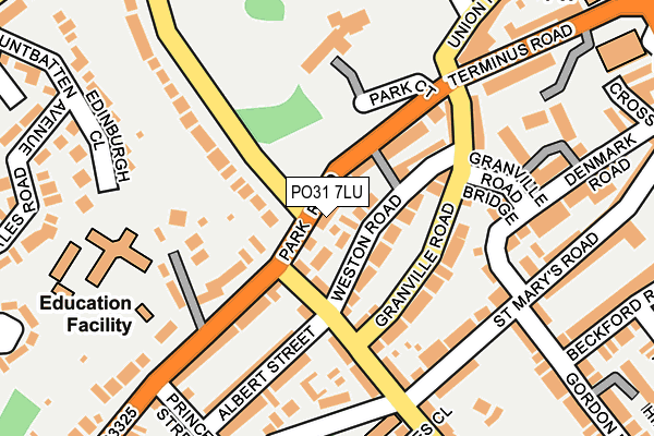 PO31 7LU map - OS OpenMap – Local (Ordnance Survey)