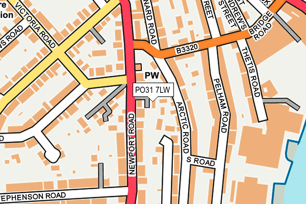 PO31 7LW map - OS OpenMap – Local (Ordnance Survey)