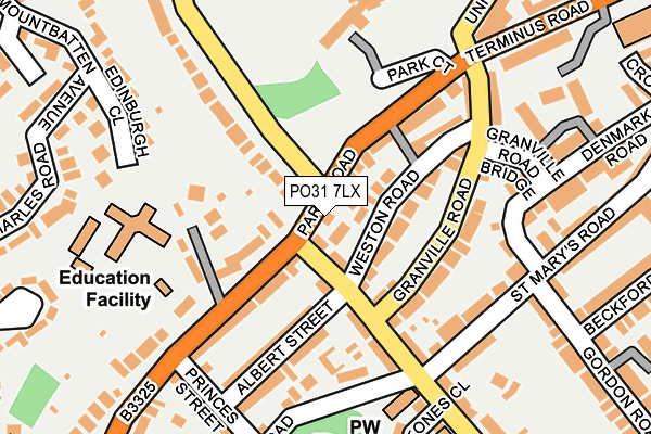 PO31 7LX map - OS OpenMap – Local (Ordnance Survey)