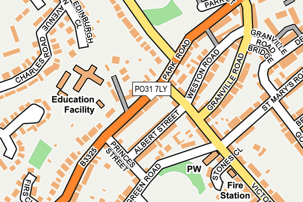 PO31 7LY map - OS OpenMap – Local (Ordnance Survey)