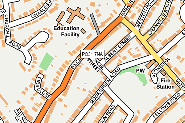 PO31 7NA map - OS OpenMap – Local (Ordnance Survey)