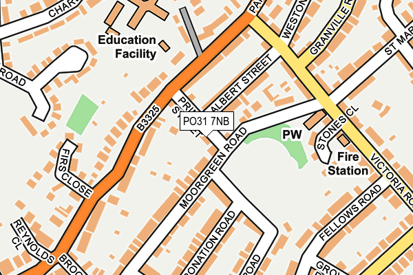 PO31 7NB map - OS OpenMap – Local (Ordnance Survey)