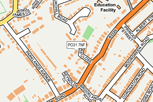 PO31 7NF map - OS OpenMap – Local (Ordnance Survey)