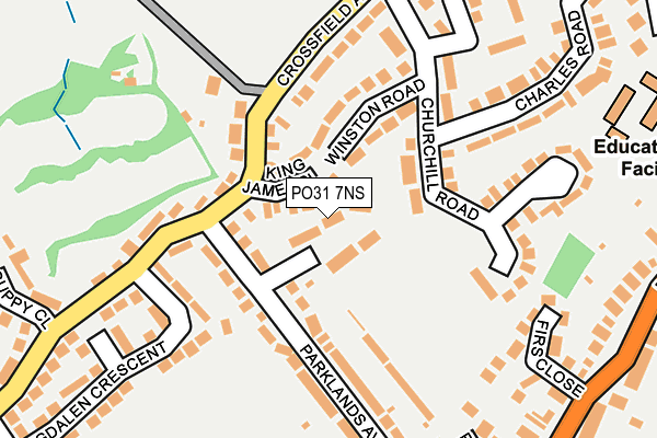 PO31 7NS map - OS OpenMap – Local (Ordnance Survey)