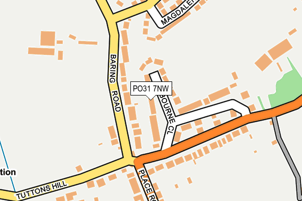 PO31 7NW map - OS OpenMap – Local (Ordnance Survey)