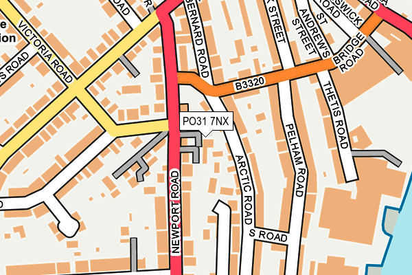 PO31 7NX map - OS OpenMap – Local (Ordnance Survey)