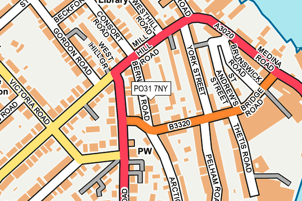 PO31 7NY map - OS OpenMap – Local (Ordnance Survey)