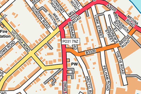 PO31 7NZ map - OS OpenMap – Local (Ordnance Survey)