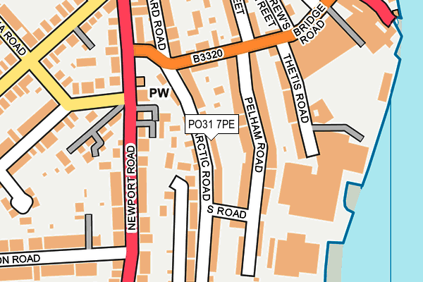 PO31 7PE map - OS OpenMap – Local (Ordnance Survey)