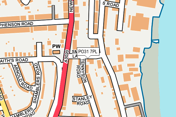PO31 7PL map - OS OpenMap – Local (Ordnance Survey)