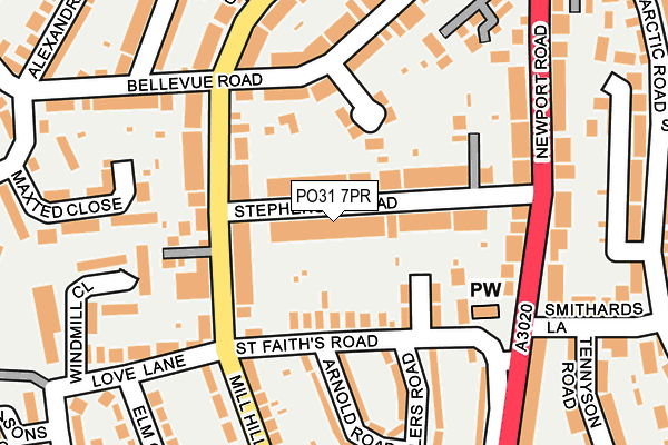 PO31 7PR map - OS OpenMap – Local (Ordnance Survey)