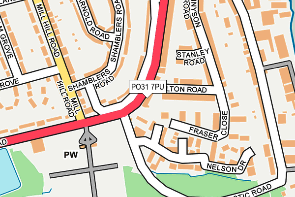 PO31 7PU map - OS OpenMap – Local (Ordnance Survey)