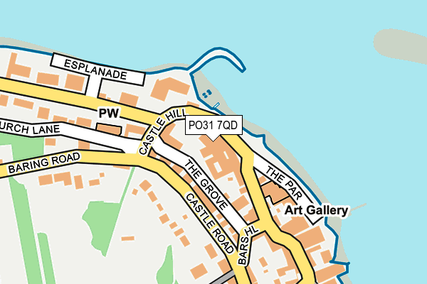 PO31 7QD map - OS OpenMap – Local (Ordnance Survey)