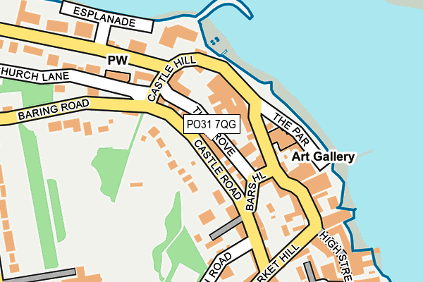 PO31 7QG map - OS OpenMap – Local (Ordnance Survey)
