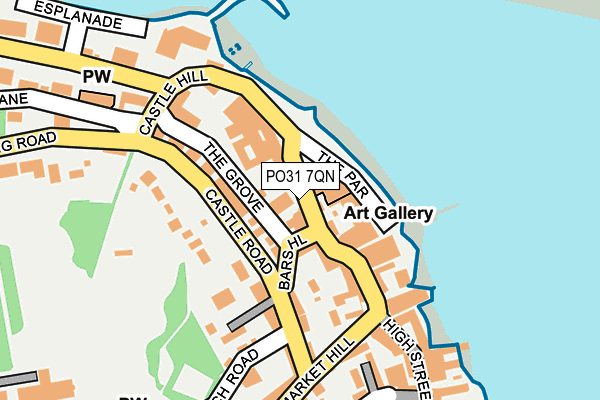 PO31 7QN map - OS OpenMap – Local (Ordnance Survey)