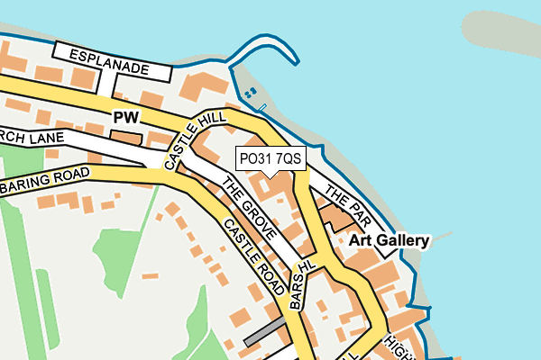 PO31 7QS map - OS OpenMap – Local (Ordnance Survey)
