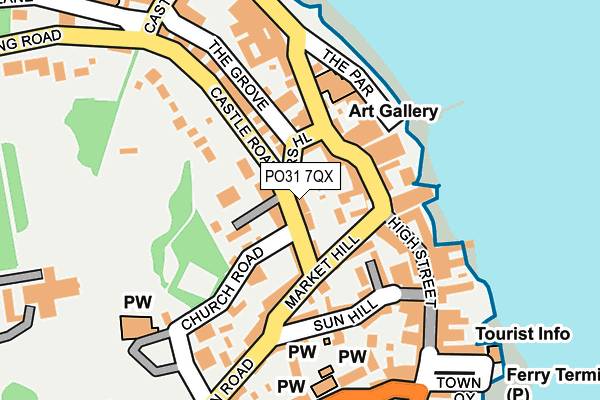 PO31 7QX map - OS OpenMap – Local (Ordnance Survey)