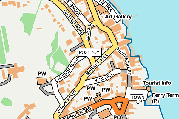 PO31 7QY map - OS OpenMap – Local (Ordnance Survey)