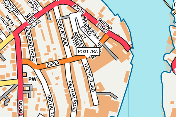 PO31 7RA map - OS OpenMap – Local (Ordnance Survey)