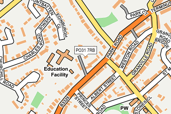 PO31 7RB map - OS OpenMap – Local (Ordnance Survey)