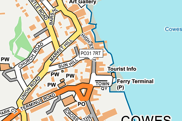 PO31 7RT map - OS OpenMap – Local (Ordnance Survey)
