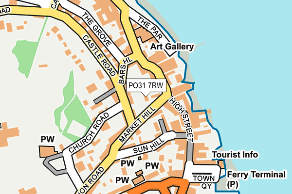 PO31 7RW map - OS OpenMap – Local (Ordnance Survey)