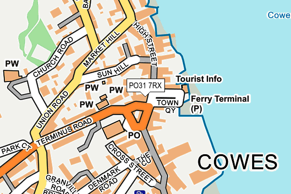 PO31 7RX map - OS OpenMap – Local (Ordnance Survey)