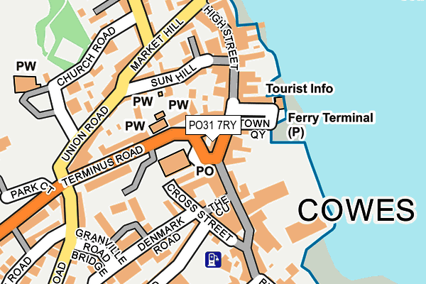 PO31 7RY map - OS OpenMap – Local (Ordnance Survey)