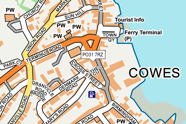 PO31 7RZ map - OS OpenMap – Local (Ordnance Survey)