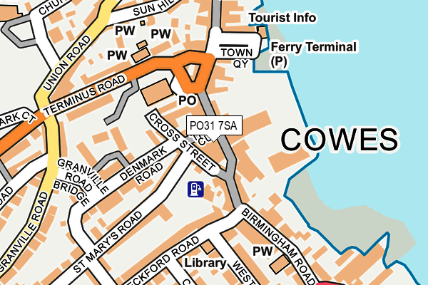 PO31 7SA map - OS OpenMap – Local (Ordnance Survey)