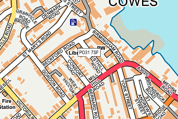 PO31 7SF map - OS OpenMap – Local (Ordnance Survey)
