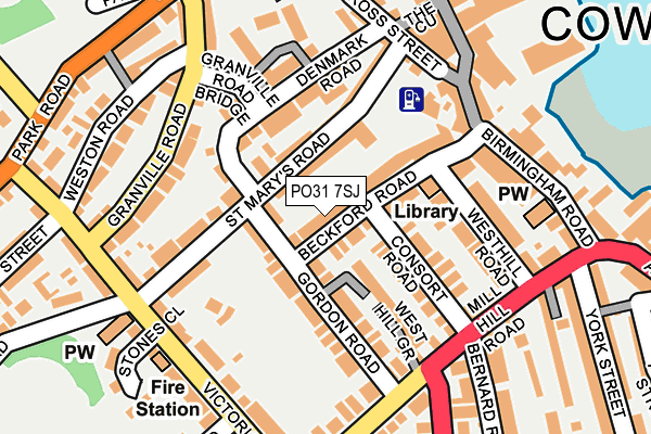 PO31 7SJ map - OS OpenMap – Local (Ordnance Survey)