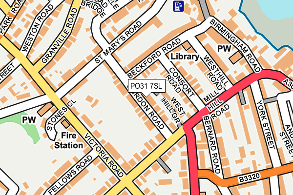 PO31 7SL map - OS OpenMap – Local (Ordnance Survey)