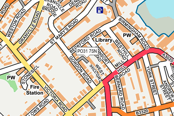 PO31 7SN map - OS OpenMap – Local (Ordnance Survey)