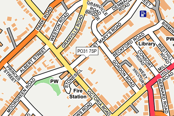 PO31 7SP map - OS OpenMap – Local (Ordnance Survey)