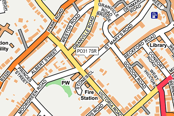 PO31 7SR map - OS OpenMap – Local (Ordnance Survey)