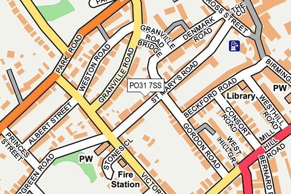 PO31 7SS map - OS OpenMap – Local (Ordnance Survey)