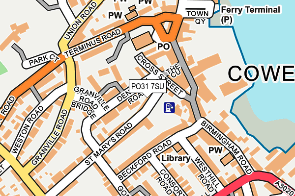 PO31 7SU map - OS OpenMap – Local (Ordnance Survey)