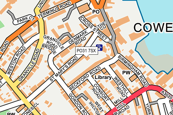 PO31 7SX map - OS OpenMap – Local (Ordnance Survey)