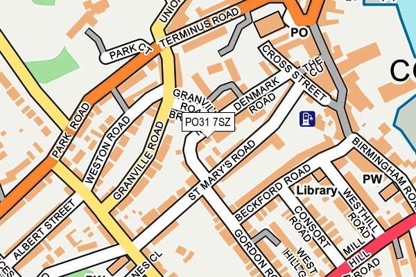 PO31 7SZ map - OS OpenMap – Local (Ordnance Survey)