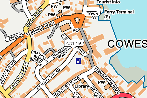 PO31 7TA map - OS OpenMap – Local (Ordnance Survey)