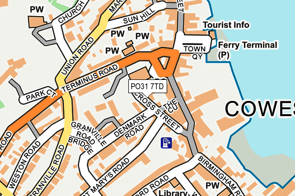 PO31 7TD map - OS OpenMap – Local (Ordnance Survey)