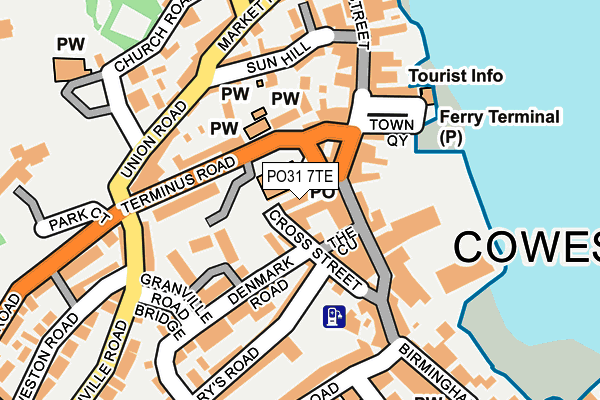 PO31 7TE map - OS OpenMap – Local (Ordnance Survey)
