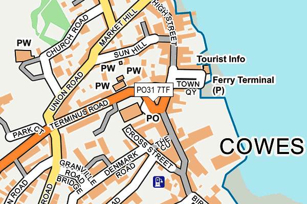 PO31 7TF map - OS OpenMap – Local (Ordnance Survey)