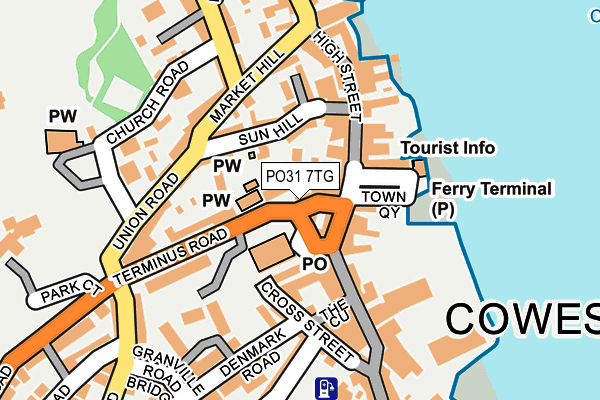 PO31 7TG map - OS OpenMap – Local (Ordnance Survey)