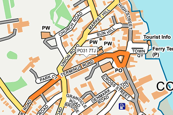 PO31 7TJ map - OS OpenMap – Local (Ordnance Survey)