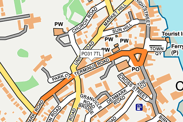 PO31 7TL map - OS OpenMap – Local (Ordnance Survey)